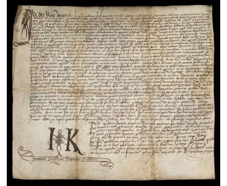 * Dunfermline Land Grant, 1583. Notarial instrument of James Kingorne, admitted notary public by the Lords of the Council and