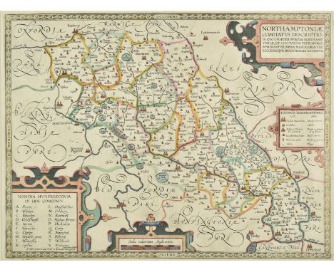 * Northamptonshire. Smith (William), Northamptoniae Comitatus Descriptio....., J.Overton [1675 or later], engraved map with c