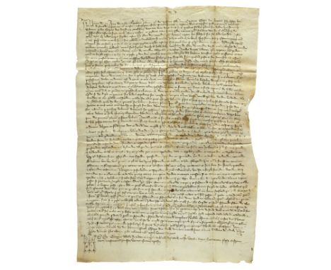 * House of Grimaldi: Branch of Antibes. A group of 4 important manuscript documents in Latin on vellum relating to Luc (c. 13