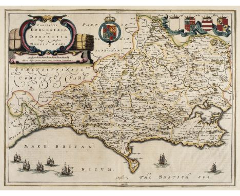 Dorset. Blaeu (Johannes), Comitatus Dorcestria sive Dorsettia; vulgo Anglice Dorset Shire, circa 1660, engraved map with cont