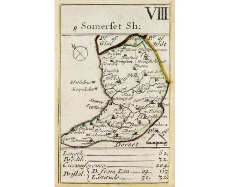 * Playing card maps. Morden (Robert), Somerset & Durham, circa 1676 (or later), two engraved playing card maps, each with con