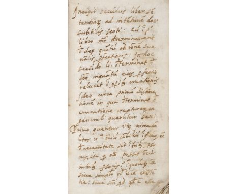 [Duns Scotus, John] . Commentary manuscript volume, part 2, 17th century, 380 leaves with neatly written manuscript commentar