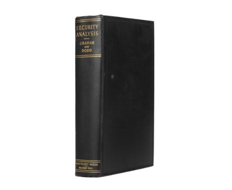 Graham (Benjamin &amp; Dodd , David L.). Security Analysis, 1st edition, second printing, New York &amp; London: Whittlesey H