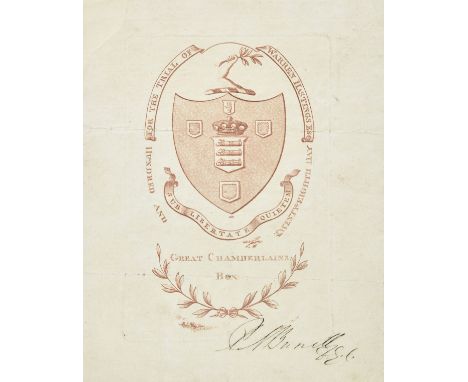 * Hastings (Warren, 1732-1818). An original ticket for the trial of Warren Hastings, Hundred and Twenty-Eighth Day, [16 April