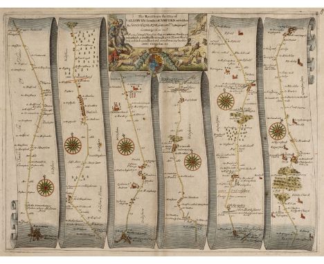 Ogilby (John). The Road from the City of Salisbury Com Wilts. to Campden com Gloc. circa 1698 [and] The Continuation of ye Ro