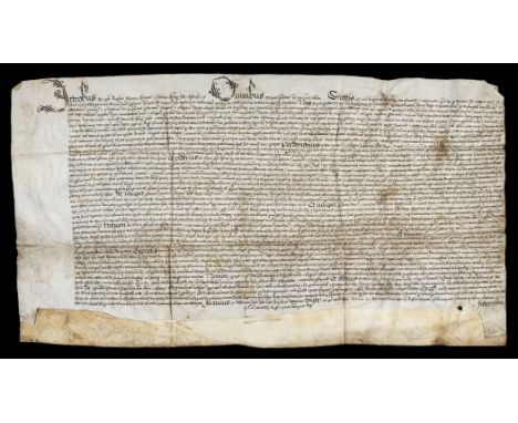 * Letters Patents, 1586 &amp; 1604. Pardon (letters patent), Westminster, 10 March 1604, The Crown granting a pardon to Lazar