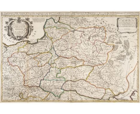 Poland. Bowles (John), Poland Subdivided according to the extent of its Severall Palatinates, circa 1744, engraved map with c