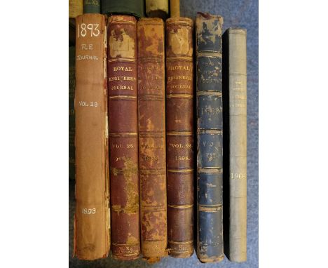 Royal Engineers. The Royal Engineers Journal, volumes 23, 25, 26, 28, 29, 34, 1893/1904, together with New series, volumes 1-