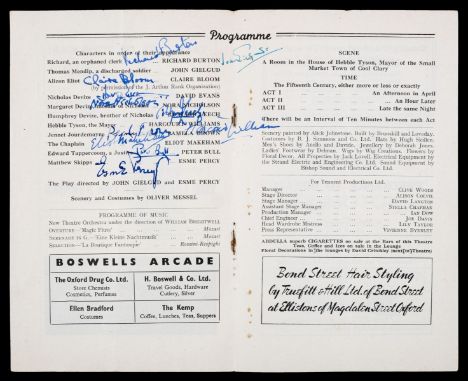 * British Actors. A group of approximately 55 signed programmes for the New Theatre, Oxford, 1930s &amp; 1940s, mostly multi-