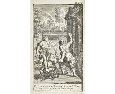 Pope (Alexander, translator). The Odyssey of Homer, 5 volumes, printed for Bernard Lintot, 1725-26, 24 engraved plates, lacki