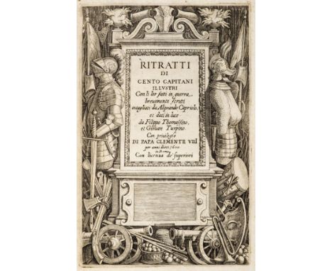 Capriolo (Aliprando). Ritratti di cento capitani illustri, 1st edition, 2nd issue, Rome: Filippo Thomassino and Giovanni Turp