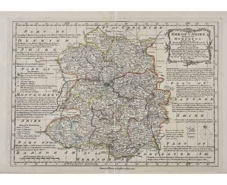 Shropshire. A mixed collection of sixty maps, mostly 18th &amp; 19th century, engraved and lithographic county maps, road map