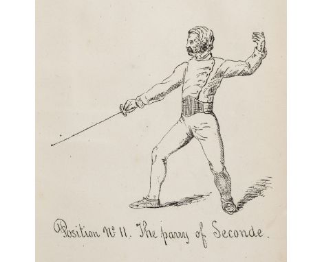 Corbesier (Antoine J.). Theory of fencing, with the small-sword exercise, 1st edition, Washington: Government Printing Office