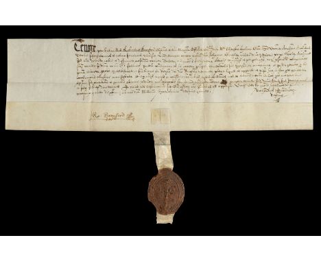 * Adultery: Certificate of Decree, Derby, 1614. Certificate of a decree of Robert Bamford, clerk, MA, official of Christopher