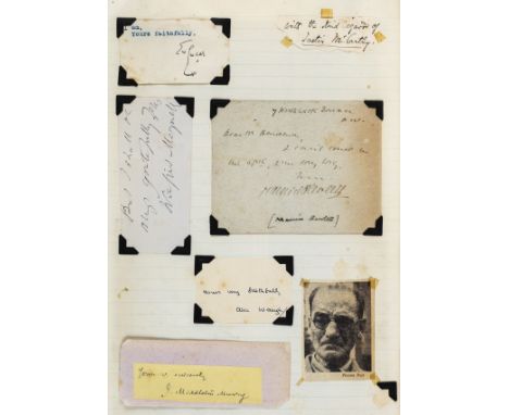 * Autographs miscellany. A group of 3 autograph scrapbooks compiled in the 20th century, a total of approximately 200 signatu