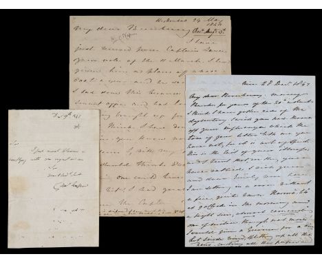 * Napier (Sir Charles James, 1782-1853). Autograph letter signed as governor of Sind to Sir Henry Bunbury (1778-1860), 7th Ba