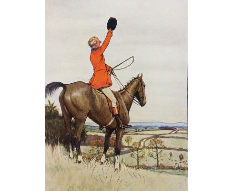 Aldin (Cecil [illustrator]) . Handley Cross or Mr. Jorrocks's Hunt, 2 volumes, by R. S. Surtees, circa 1911, signed by the il