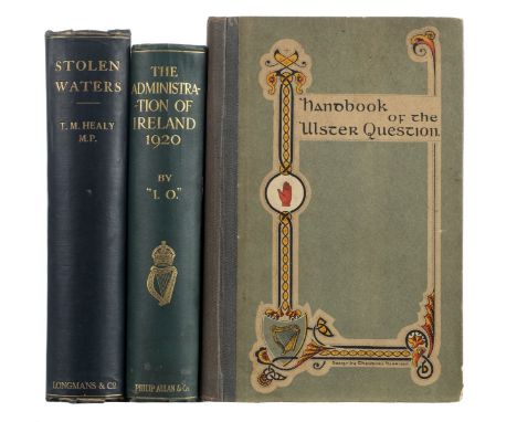 Healy (Timothy Michael). Stolen Waters, A Page in the Conquest of Ulster, 1st edition, Longman, Green &amp; Co., 1913, errata