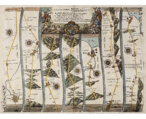 Ogilby (John). The Roads from York to Whitby and Scarborough in Yorkshi...., [and] The Road from York to West-Chester, circa 