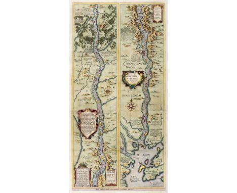 River Dnieper. Blaeu (Willem Janszoon), Campus Inter Bohum Borystenem, Amsterdam, circa 1645, hand coloured engraved map on t
