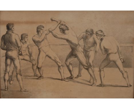 English School (early 19th century), pugilist print, A Boxing Match, Published by W. Richards, London [c.1820], lithograph, 3