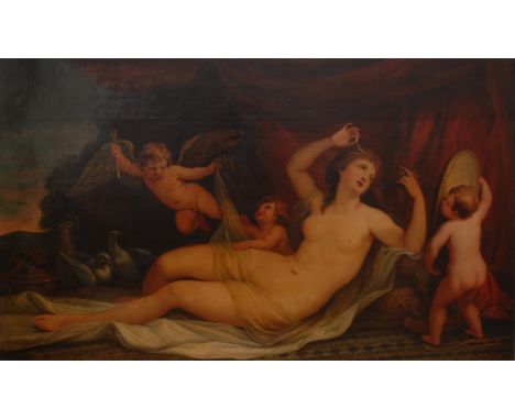Continental School (late 18th/early 19th century)After the Old Master, Venus and Mirror oil on canvas, 68cm x 102cm