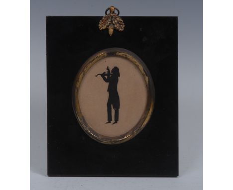 Continental School (19th century), a portrait silhouette, of Niccolò Paganini, the musical virtuoso and composer, full-length