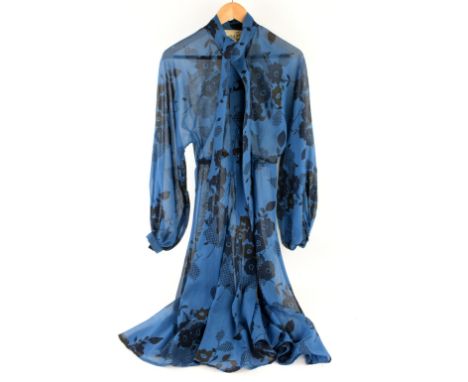 Jean Varon 60s/70s blue / black floral print dress approx size 10, Sonia Rykeil French invert pleat skirt suit, Cartoon  suit