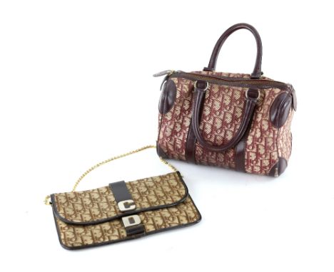 Two vintage Christian Dior bags in house monogram canvas.    