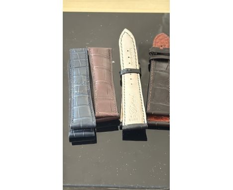 2x Blancpain original unused leather watch straps & 2x Chopard original unused leather watch straps