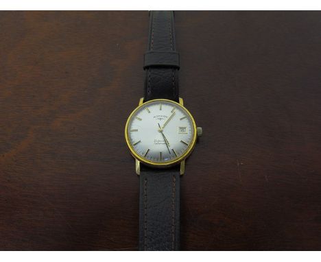 A Rotary gentleman's Automatic wristwatch with leather strap and case 