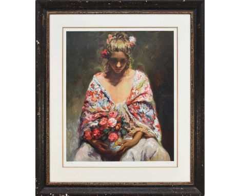 Jose Mateu San Hilario Royo (Spanish b.1941) Mirame, signed lower right, Artist Proof 17/45, 1996, serigraph, measurements 73