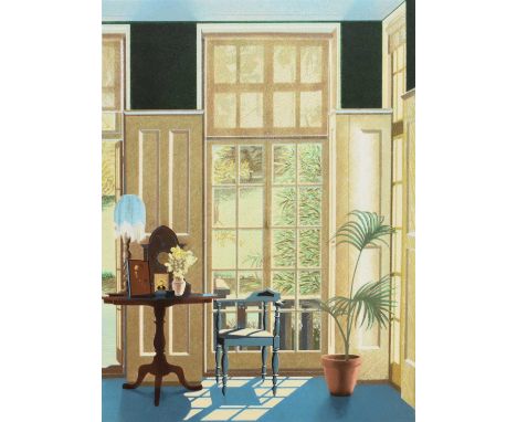 Graham Bannister (b.1954) Room with a Seaview, signed and dated '84 lower right, numbered 121/200, limited edition print, mea