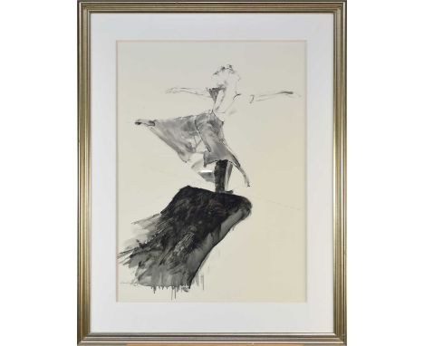 Robert Heindel (American 1938-2005) Study for Dancer with Red Hair, signed lower left, oil on paper, measurements 80 x 60 cm,