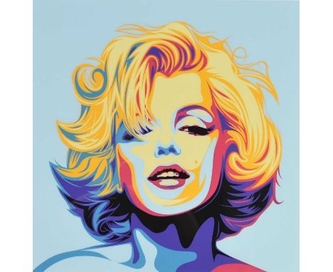 Rourke van Dal (British b.1969) Marilyn Monroe (Blue), signed lower right, numbered 11/75, screenprint, measurements 59 x 59.