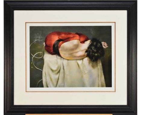 Robert Lenkiewicz (1941-2002) Esther Rear View, numbered 166/250, signed, limited edition print, measurements 40 x 53 cm, fra