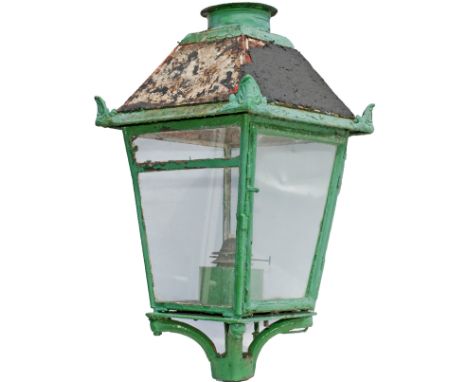 GER Platform lamp ex Waterbeach station, in need of cleaning an repainting but complete with some china glass panels and orig