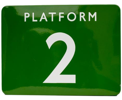 BR(S) enamel FF light green PLATFORM 2 measuring 24in x 18in. In excellent condition.