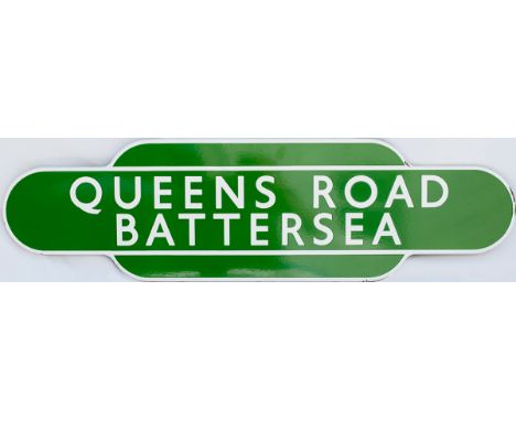 Totem BR(S) FF light green QUEENS ROAD BATTERSEA. In excellent condition with a few small edge chips.