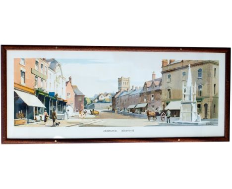 BR(M) carriage print ASHBOURNE DERBYSHIRE by Frank Sherwin measuring 26in x 10in. In excellent condition and in original type