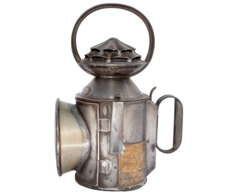 GN & LNWR Joint 3 aspect double pie crust handlamp brass plated Great Northern Railway STATHERN No1 and GN&LNW JOINT LINE. St
