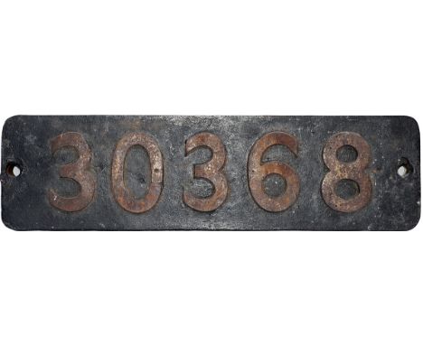 Smokebox numberplate 30368 ex Drummond Black Motor, a long time 70D Basingstoke engine that was withdrawn from there in Decem