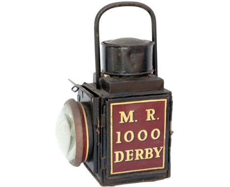 BR(M) locomotive headlamp nicely repainted MR 1000 DERBY, no doubt used when the locomotive was displayed outside at various 