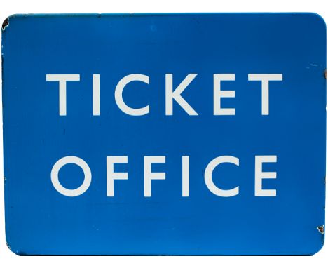 BR(Sc) enamel FF TICKET OFFICE measuring 24in x 18in. In very good condition.