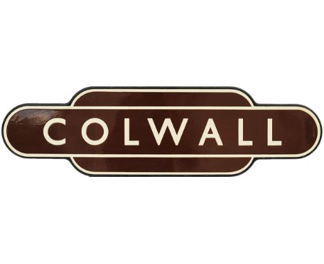 Totem BR(W) FF COLWALL. In excellent condition, from the former GWR station on the Worcester to Hereford route situated right