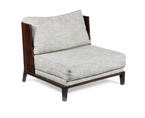 CHRISTIAN LIAIGRE (FRENCH, 1943-2020)  'ASPRE' CHAIR; 2007 Macassar ebony; with upholstered fitted cushions in light grey 74c