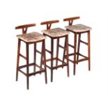 Y ERIK BUCH (DANISH, 1923-1982); SET OF THREE STOOLS; PRODUCED FOR DYRLUND; CIRCA 1960