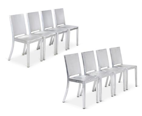 PHILIPPE STARCK (FRENCH, B. 1949)  EIGHT 'HUDSON' CHAIRS; DESIGNED IN 2000; PRODUCED BY EMECO; EARLY 21ST CENTURY Aluminium; 