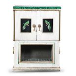 CONTINENTAL; LIKELY ITALIAN; ORNATELY DECORATED CABINET WITH 'BIRDS': CIRCA 1970