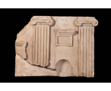 Old Kingdom, 4th Dynasty, Ca. 2575 - 2465 BC.An Egyptian reflief fragment possibly originally from a royal tomb due to the co